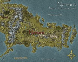 Narsaria map created with Campaign Cartographer 3